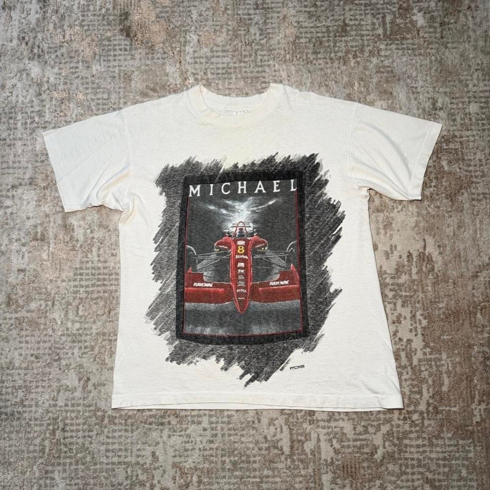 Vintage 1990s Michael Andretti #8 Target Scotch Rayovac IndyCar Racing T-Shirt